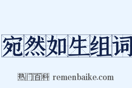 宛然如生组词是什么意思的图片